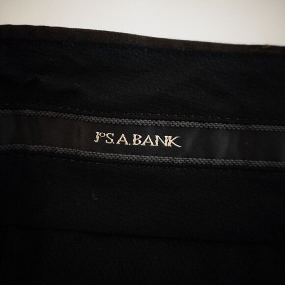 Jos A Bank Signature Brown Flat Front High Rise Dress Pants 39/32 Lined Partiall - Picture 5 of 6